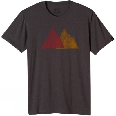 Tee PrAna Mountain Slim Hombre - Gris Oscuro - Chile BAL940152